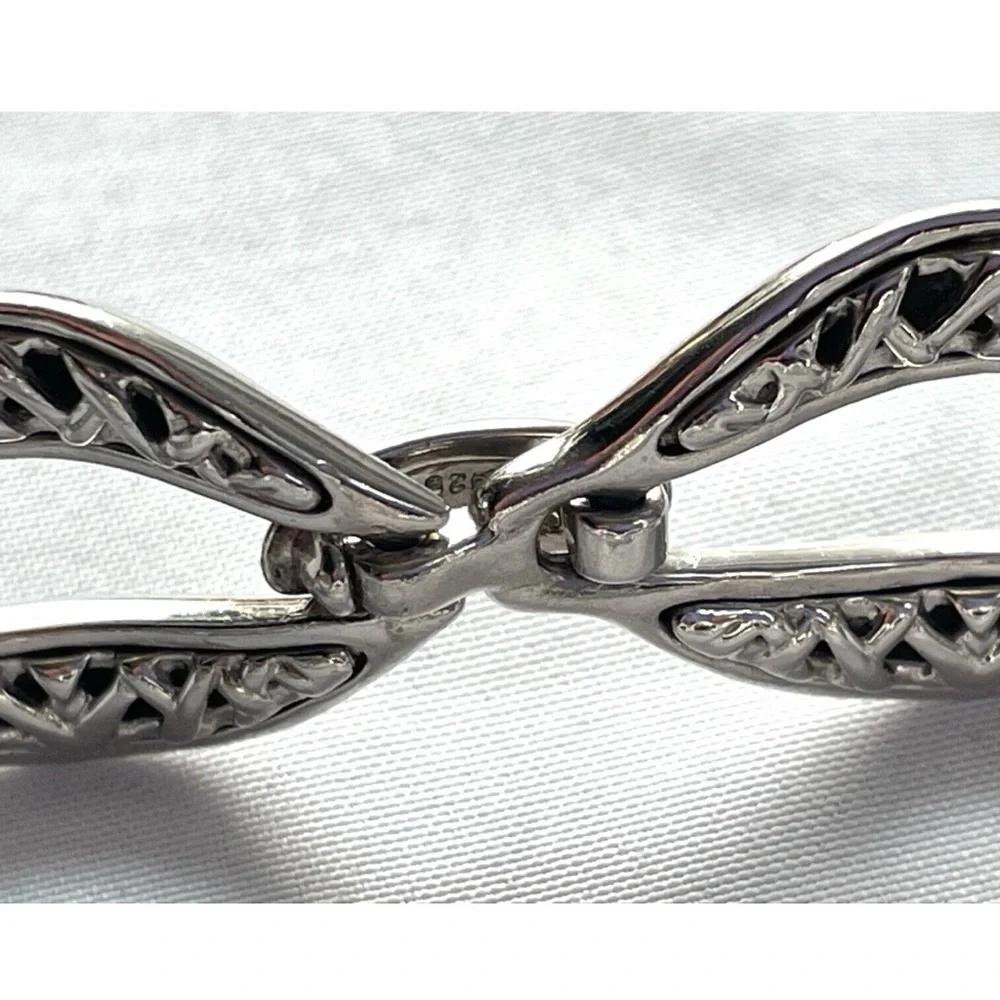 Nambe Silver Leaf Motif Bracelet - Picture 5 of 8